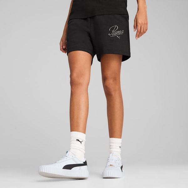 SCRIPT Women's High-Waist 5" Shorts, PUMA Black, extralarge-IND